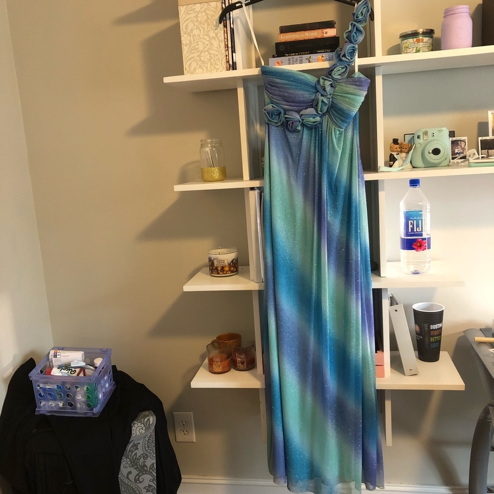 Multi colored long prom dress